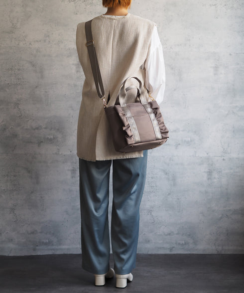 2WAY フリルトートバッグ 12-1116